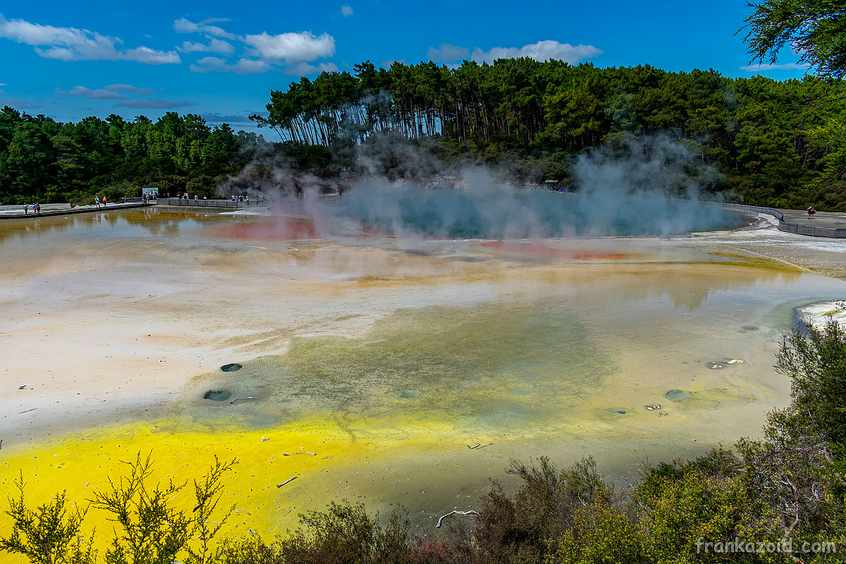 Trip to New Zealand, Rotorua, volcanic valley, crater lakes, Wai-o-tapu, geothermal, wonderland, Waimangu, year 2020